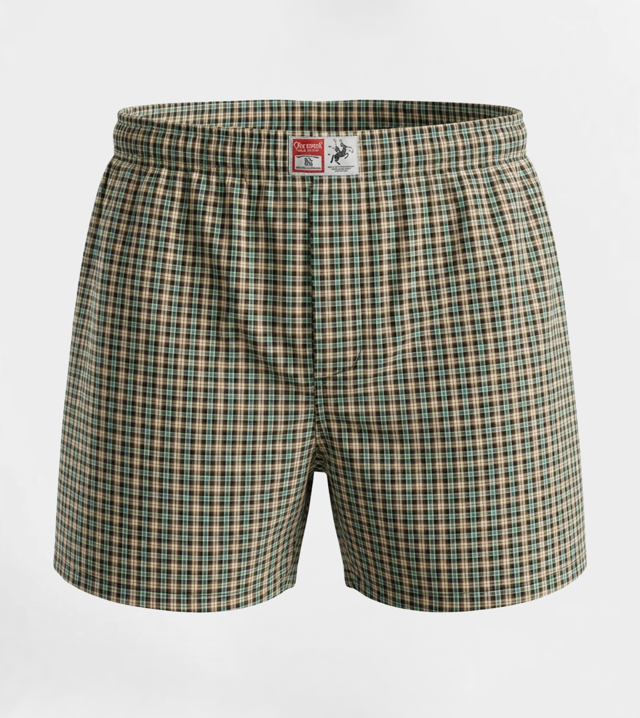 Men Plaid Boxer, Stylish Lite Blue Comfy Made Cotton