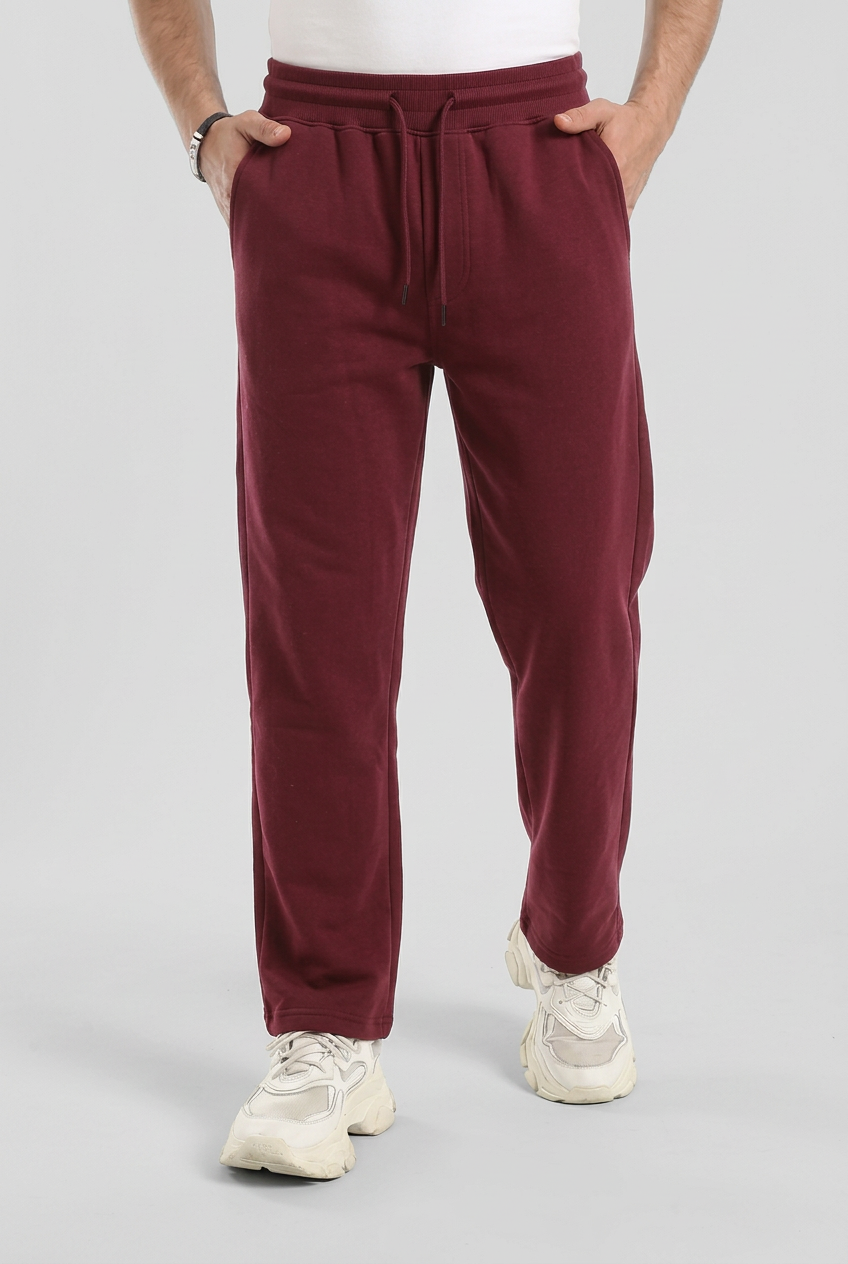 Men’s Classic Relaxed Joggers – Burgundy