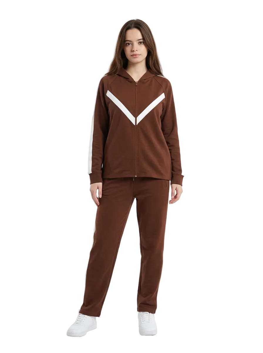 Premium V-Stripe Zip-Up Tracksuit