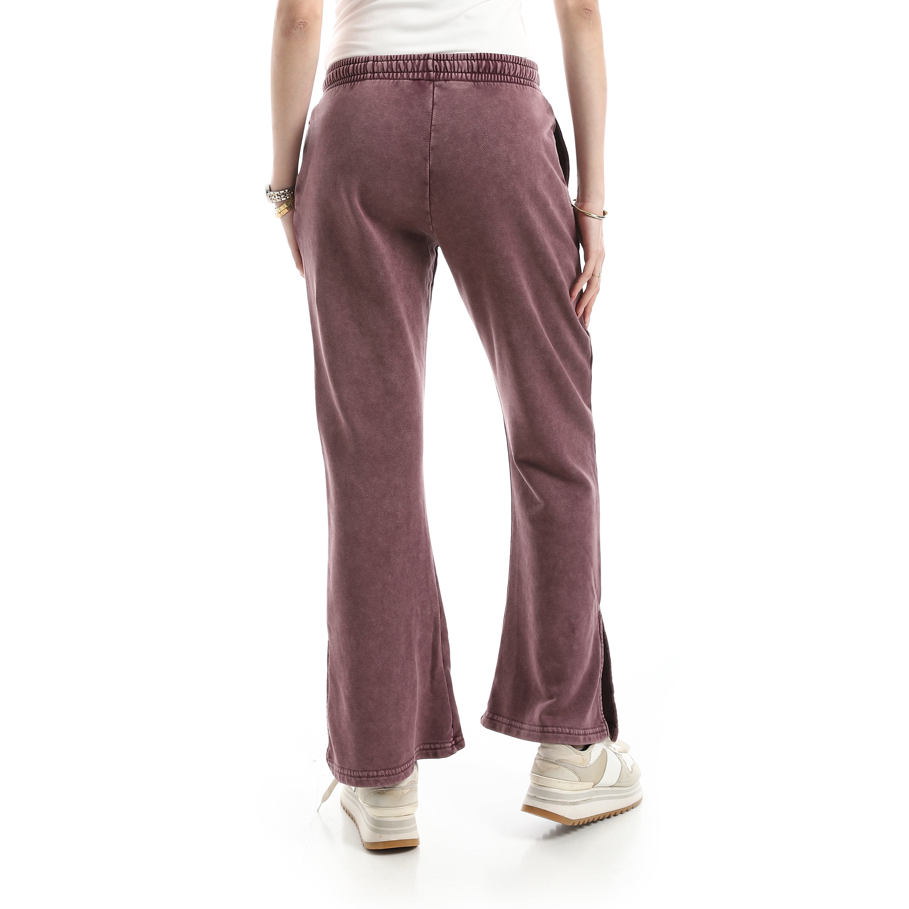Women's Vintage-Wash High-Rise Flare Pants