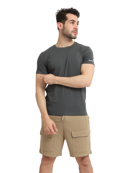 Short Sleeve Undershirt For Men Round Neck