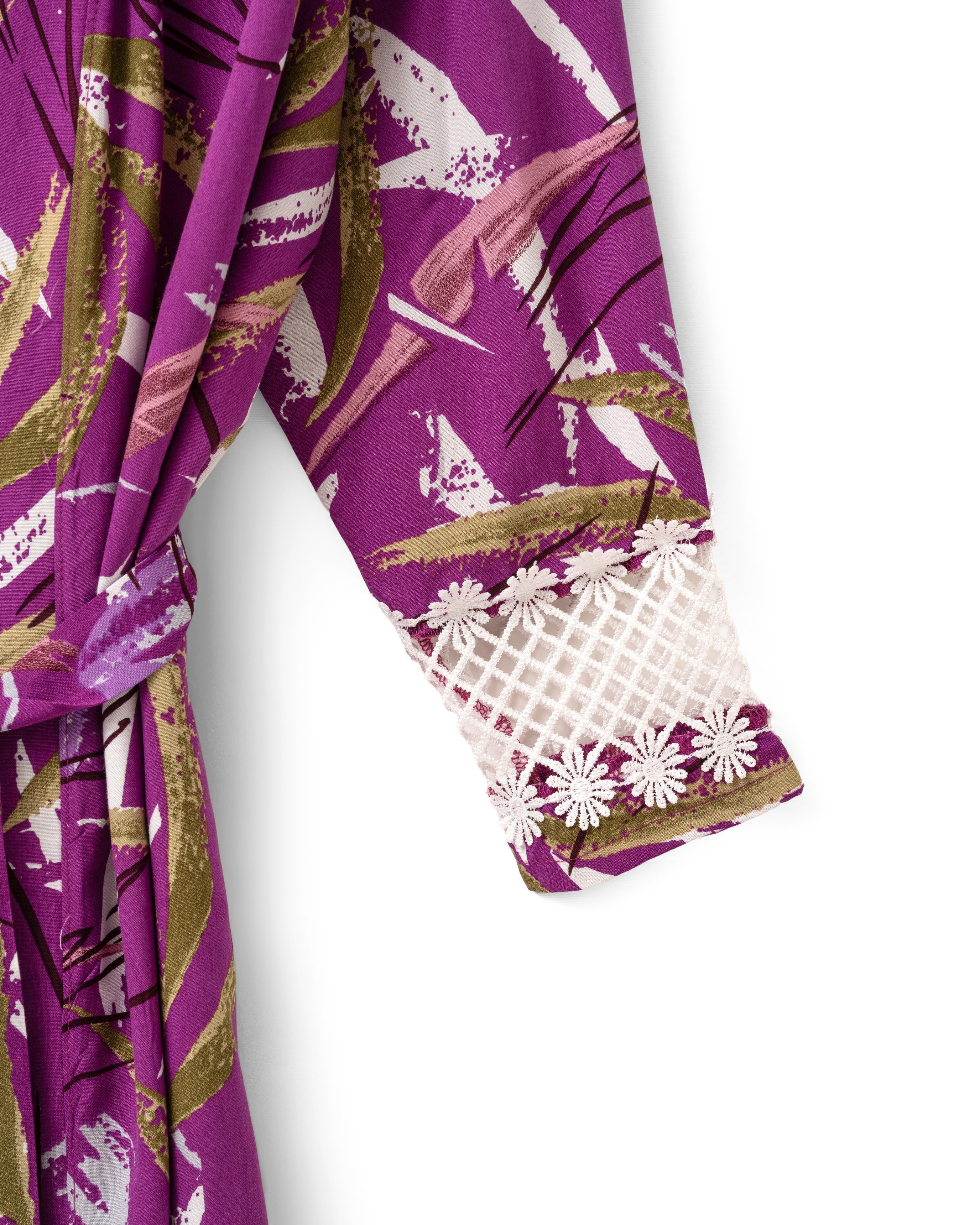 women's Robe Red Cotton