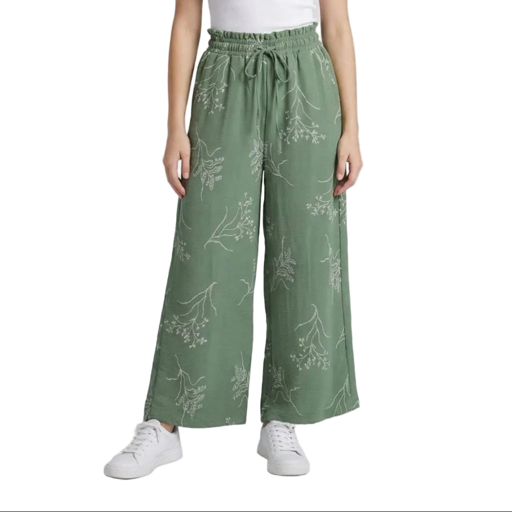Women’s Floral Print Wide-Leg Trousers