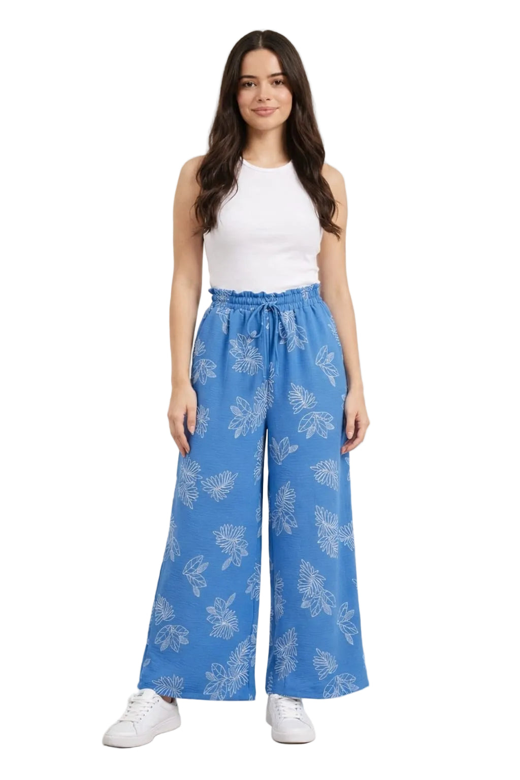 Women’s Floral Print Wide-Leg Trousers