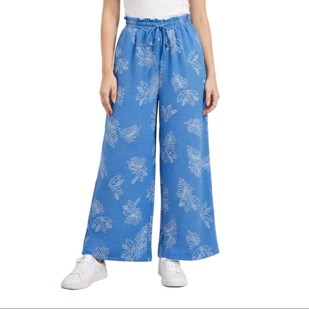 Women’s Floral Print Wide-Leg Trousers