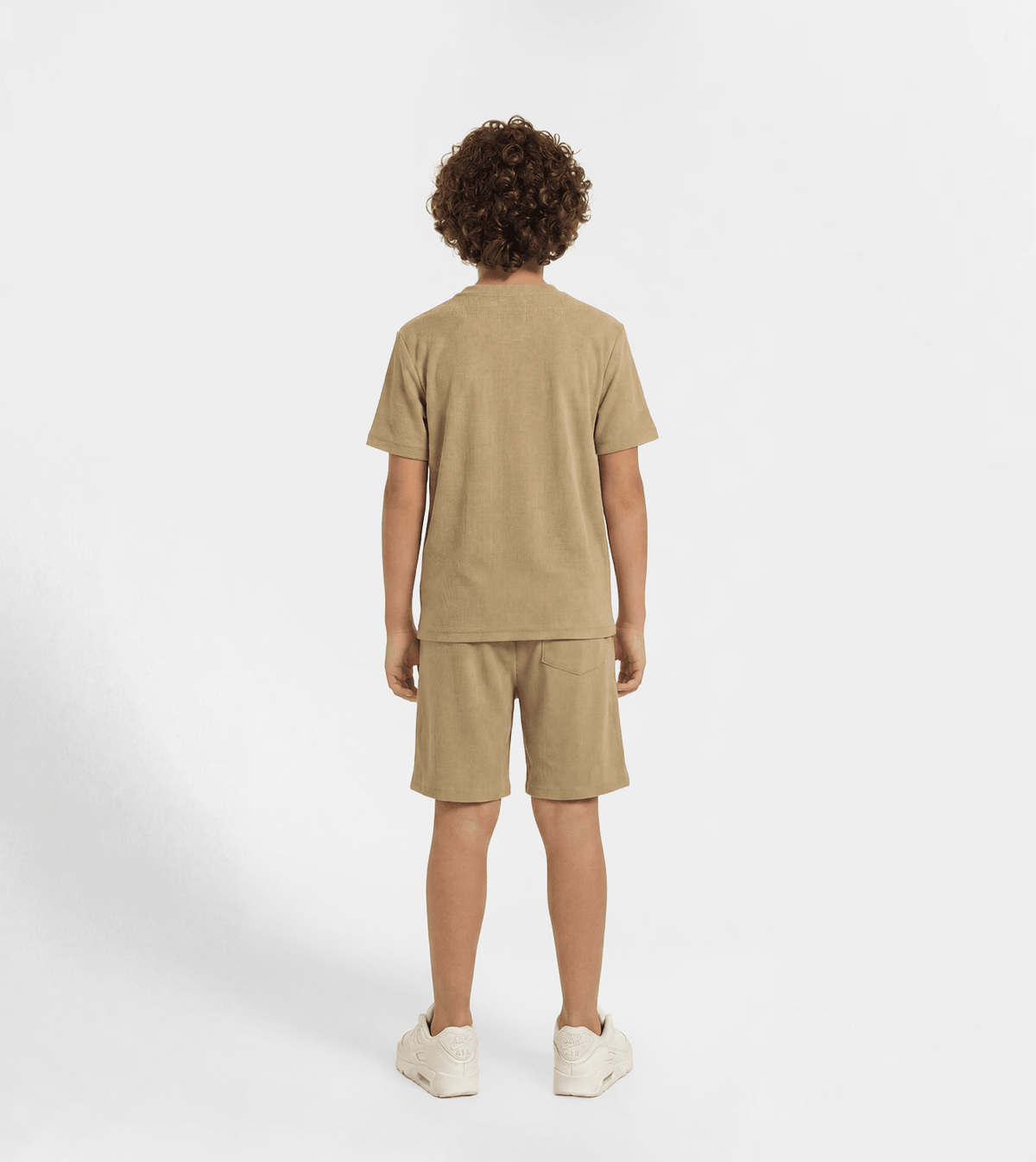 Boy Jacquard Short Set - Red Cotton