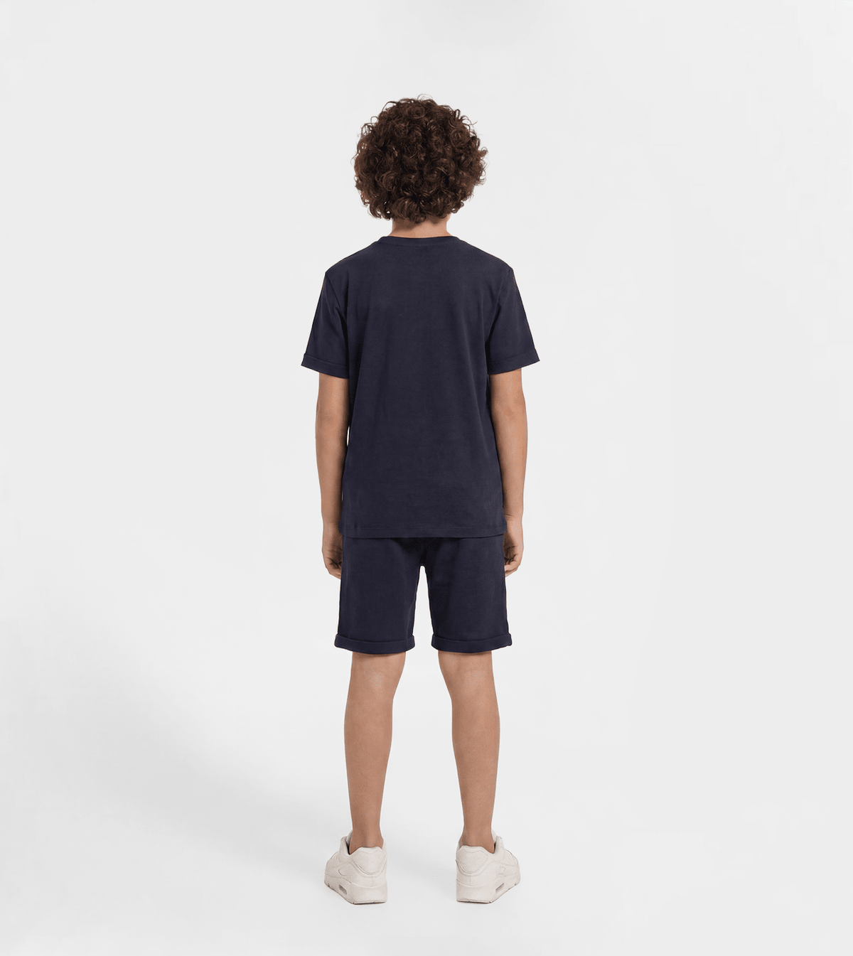 Boy Jacquard Short Set - Red Cotton