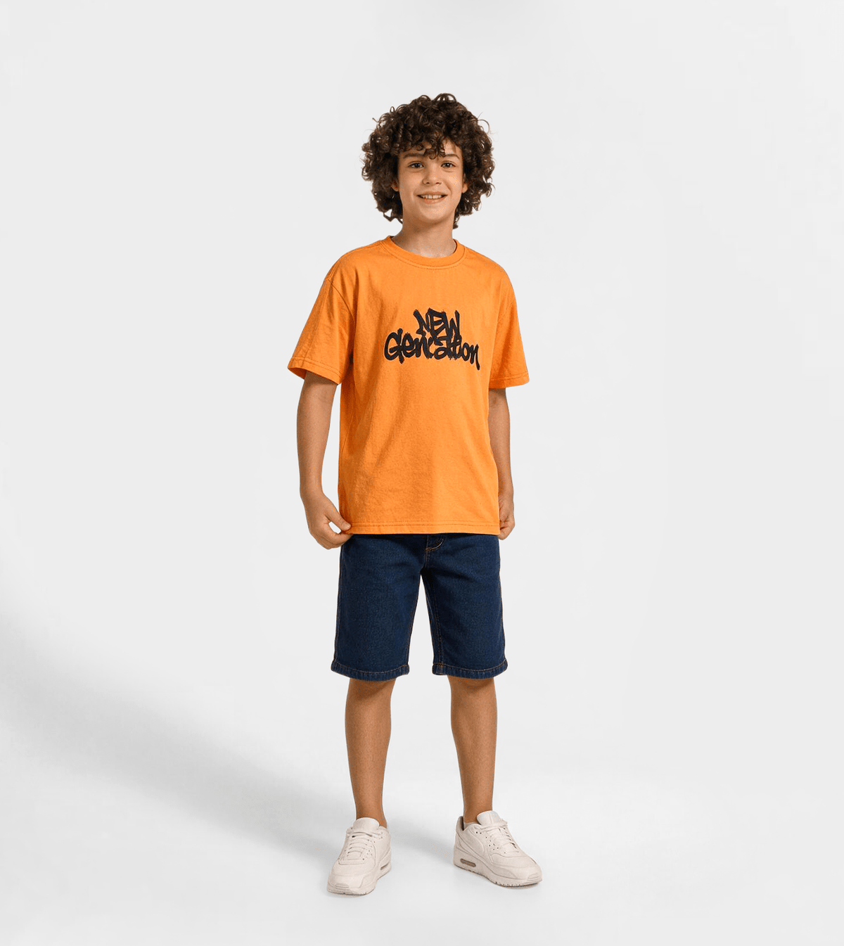 Boys’ Orange Short-Sleeve T-Shirt - Red Cotton