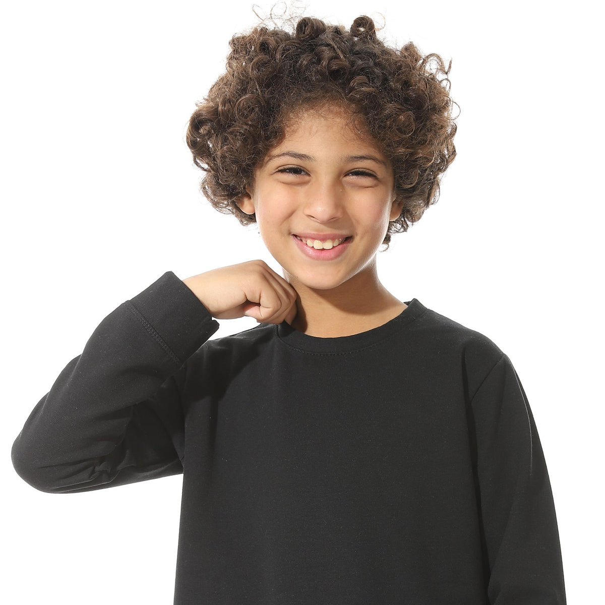Boys Thermal Set Padded Inside - Black - Red Cotton
