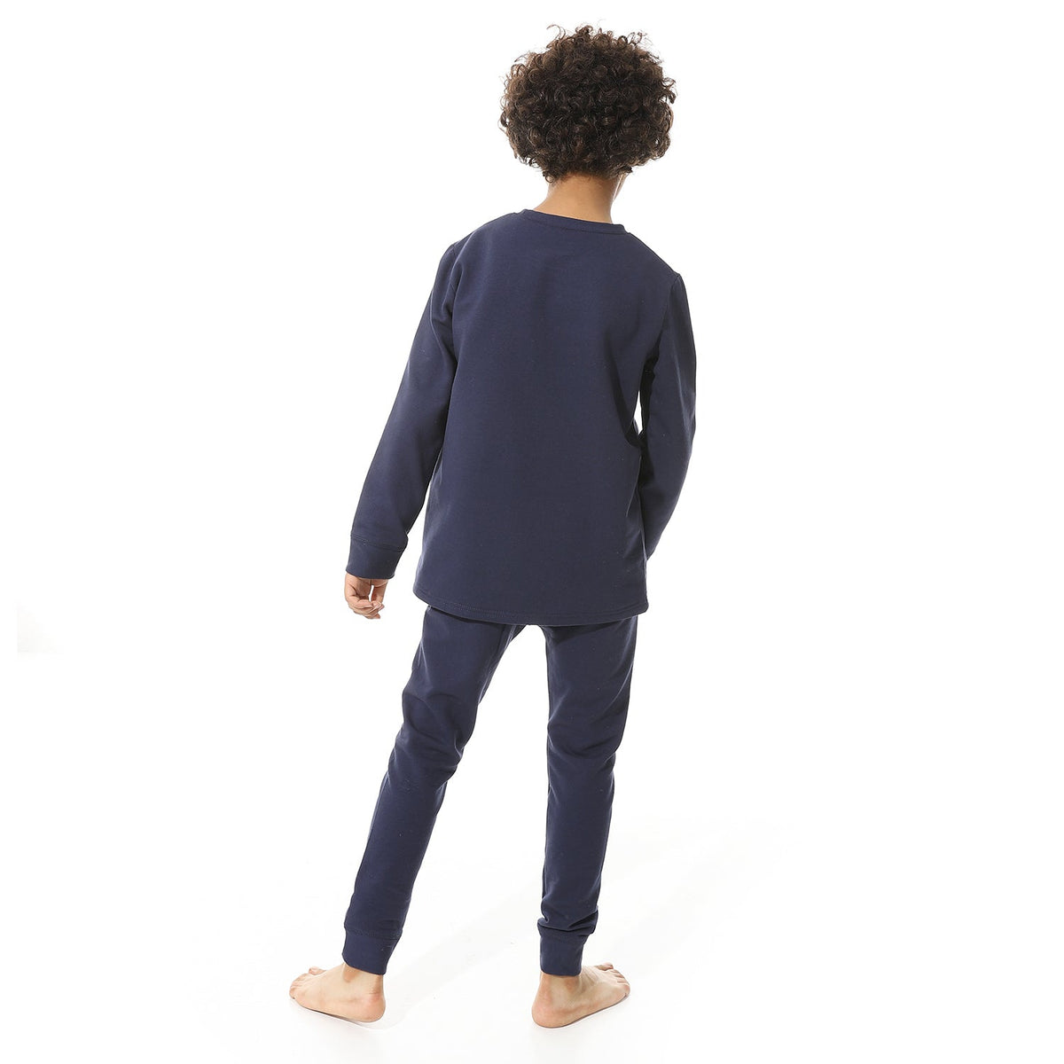 Boys Thermal Set Padded inside - Navy - Red Cotton