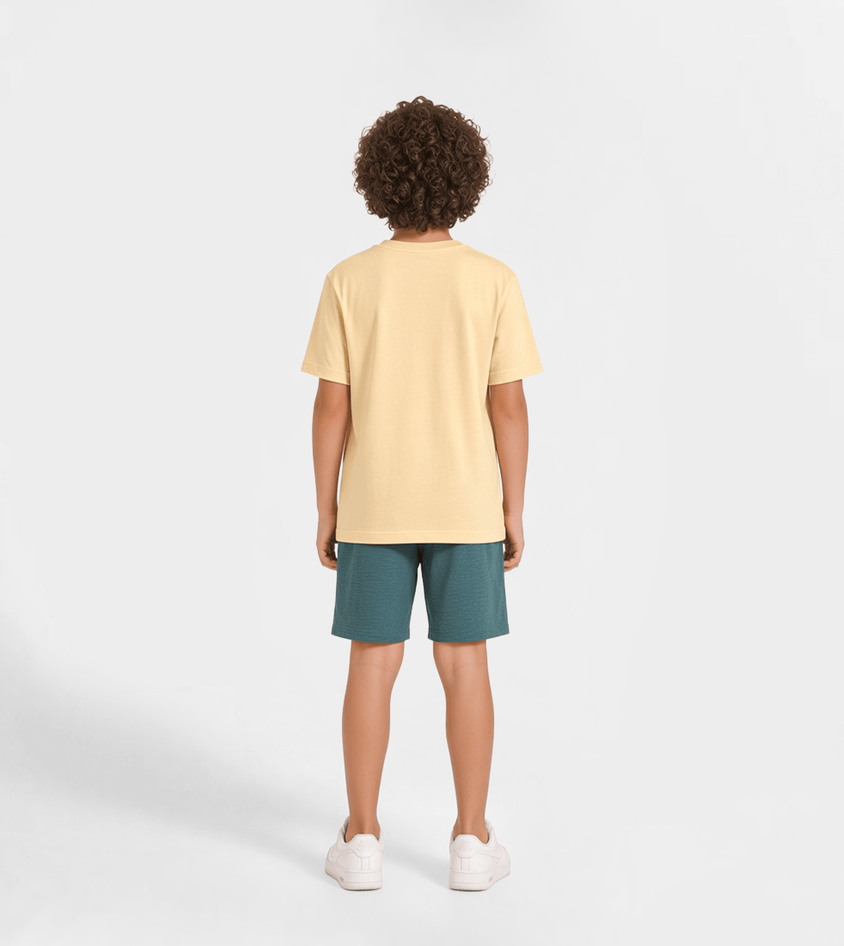 Boys' Yellow Jacquard Pajamas - Red Cotton