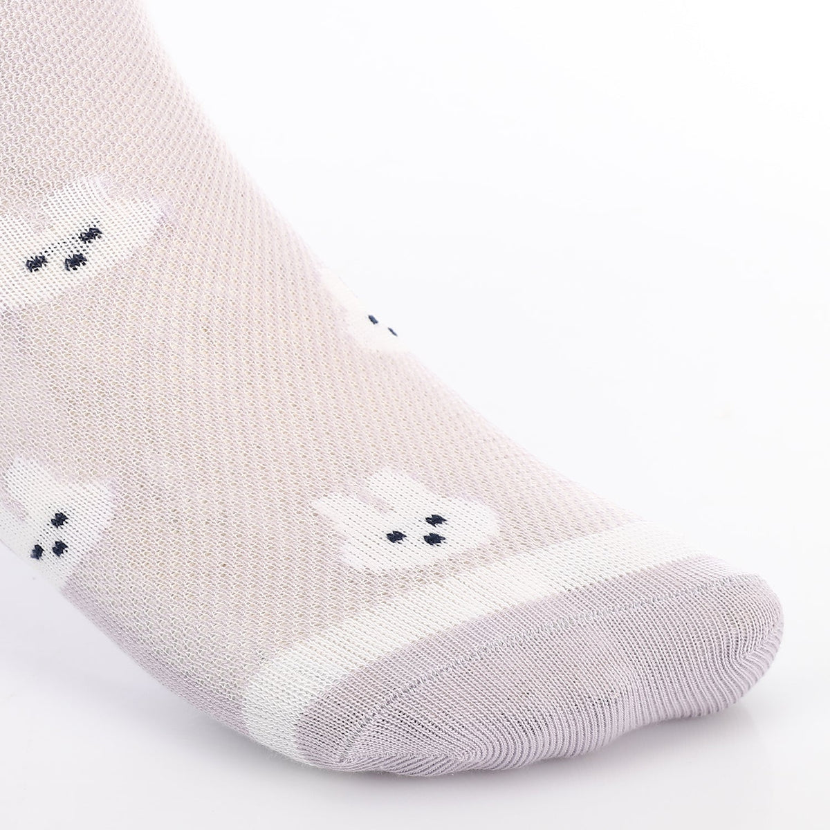 Girl's No Show Socks - Purple - Red Cotton
