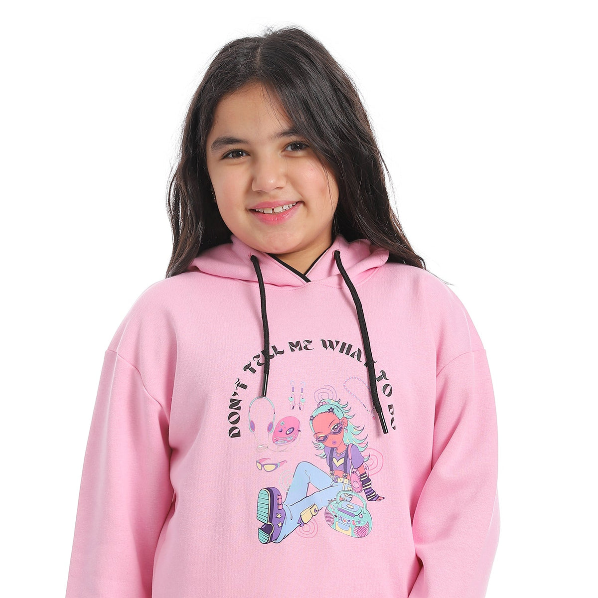 Girls' Winter Hoodie Pajamas - Rose - Red Cotton