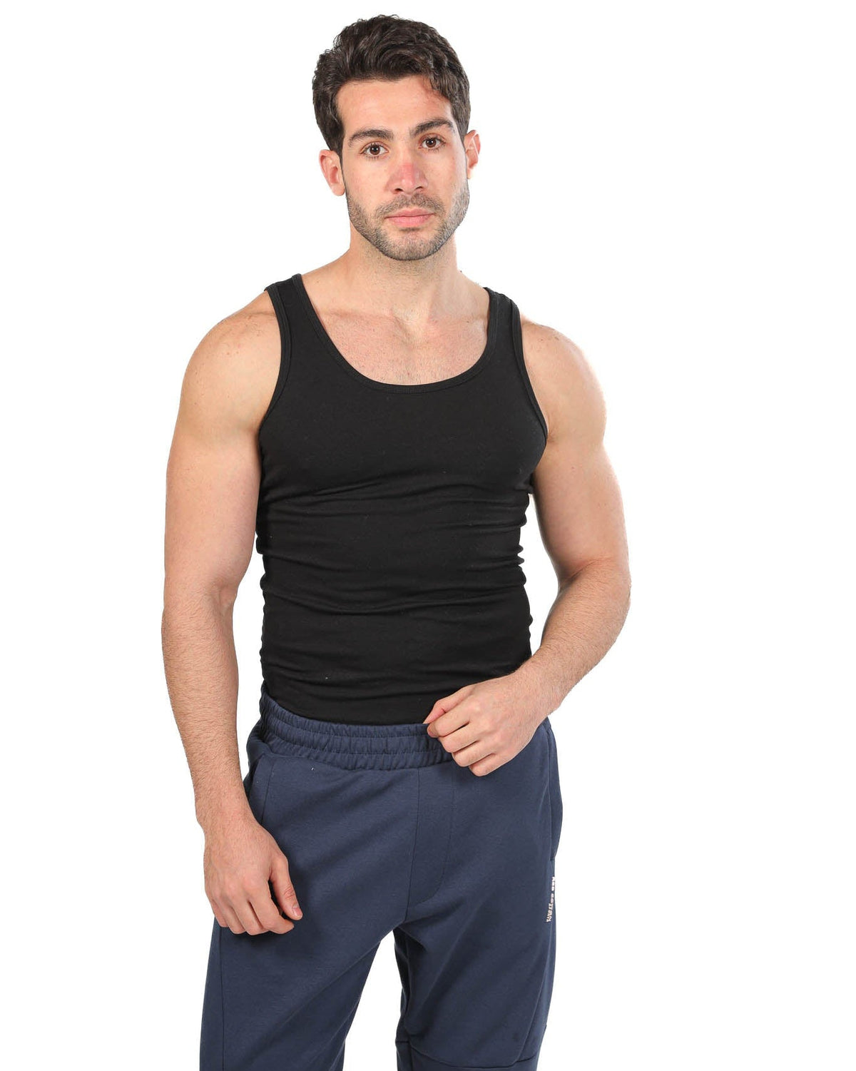 Lycra Sleeveless Undershirt For Men - Red Cotton