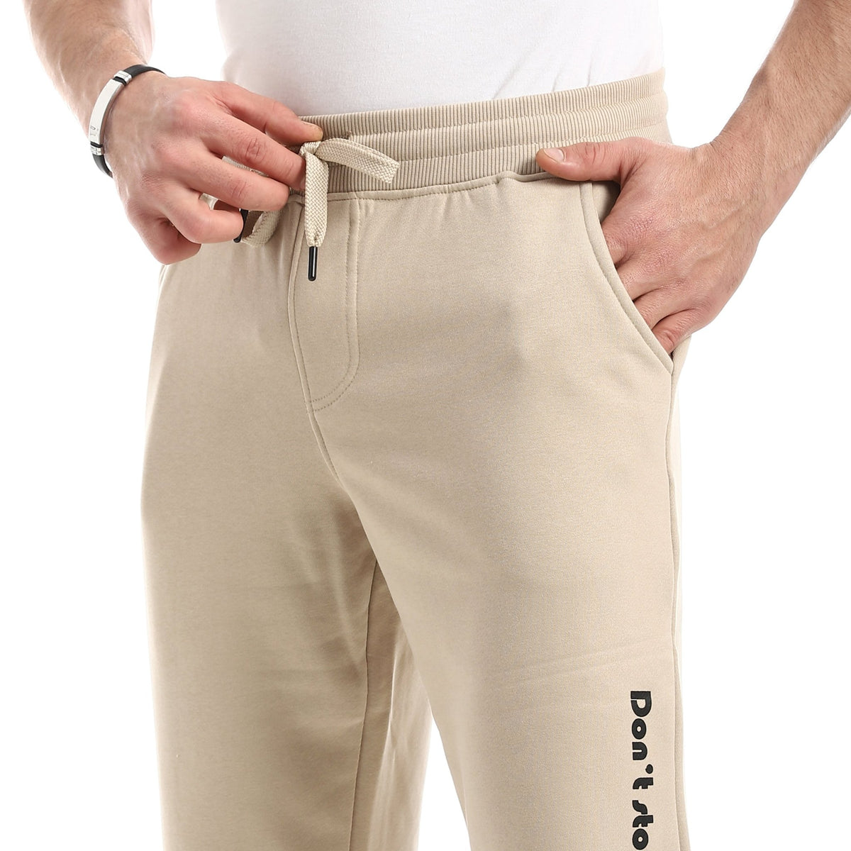 Men Athletic Joggers Slim Fit - Red Cotton