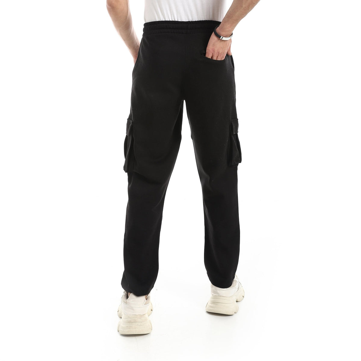 Men Essential Multi-Pocket Cargo Joggers - Red Cotton
