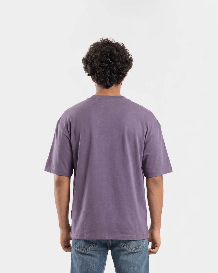 Men "For Like Ever" Oversized Graphic Tee - Red Cotton