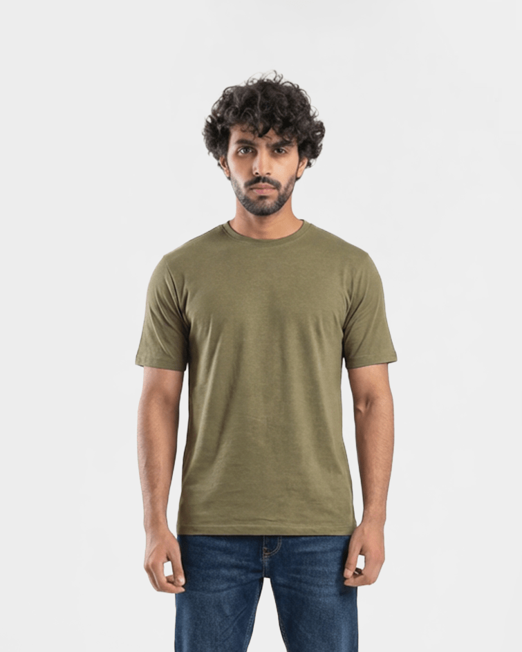 Men Premium Mercerized Cotton Tee - Red Cotton
