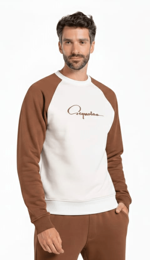 Men Sportive melton set Happy times - Red Cotton