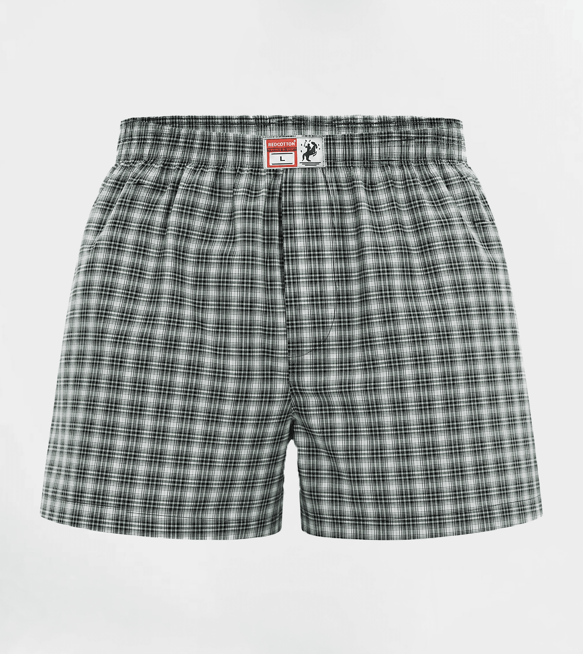Men Stylish Comfy Lite Plaid Boxer - Red Cotton