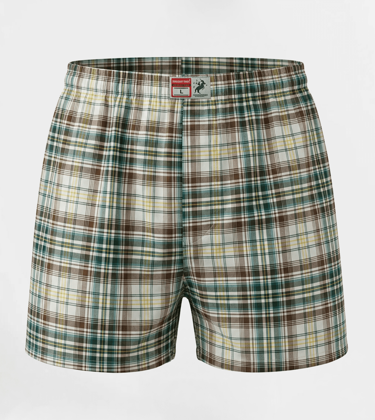 Men Stylish Comfy Lite Plaid Boxer - Red Cotton