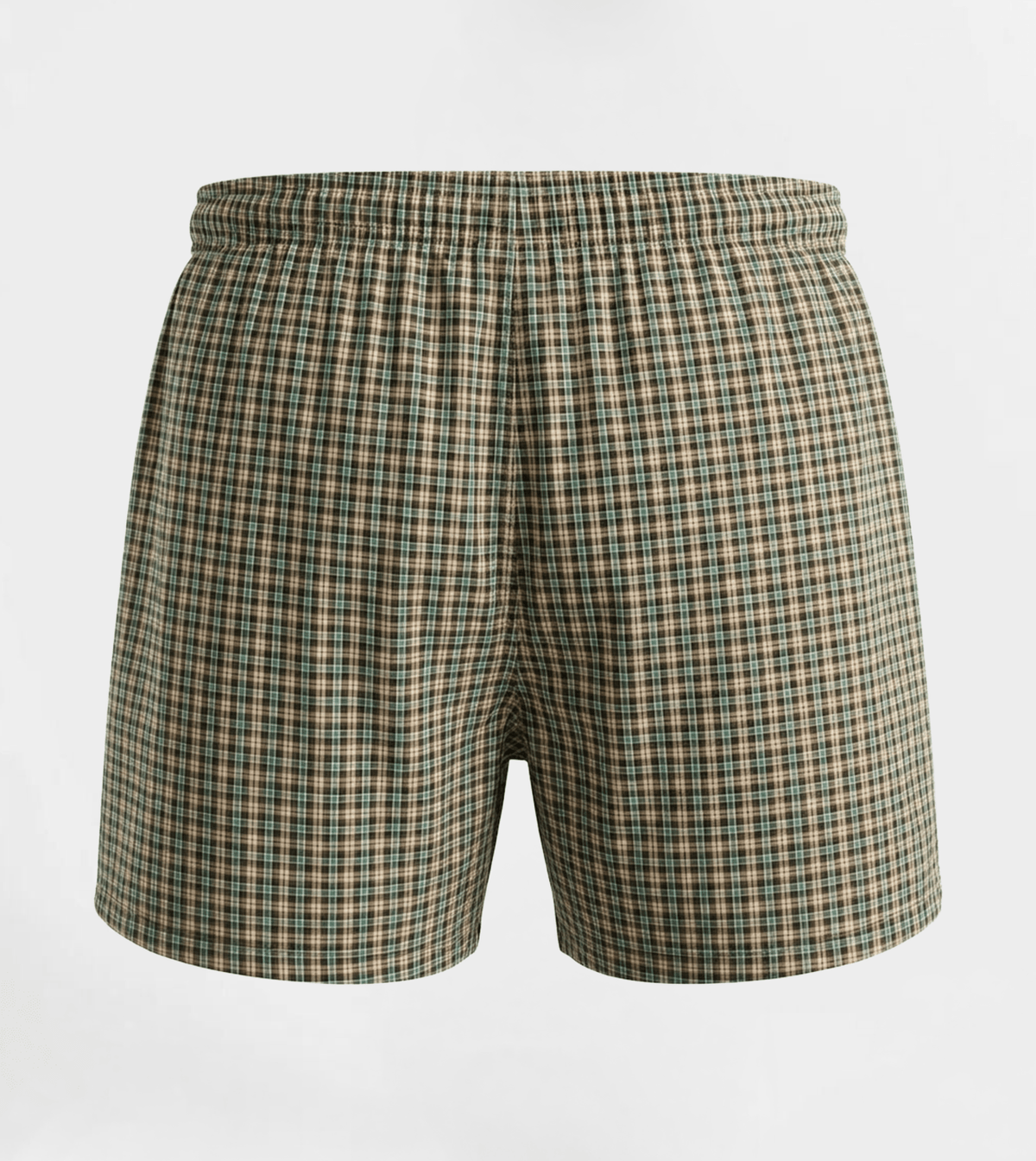 Men Stylish Comfy Lite Plaid Boxer - Red Cotton