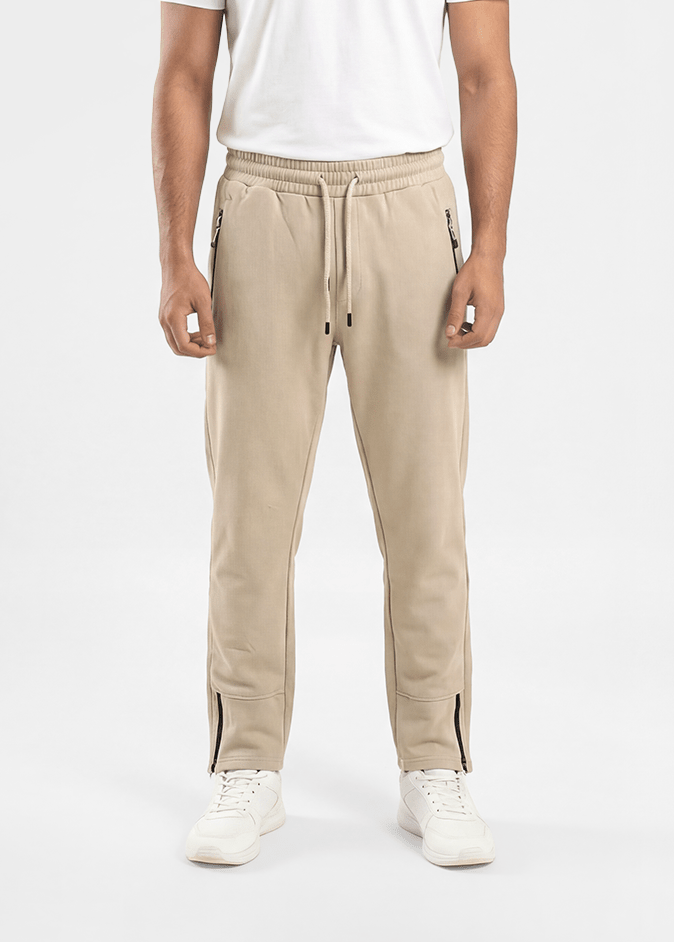 Men Tech-Detail Joggers - Red Cotton
