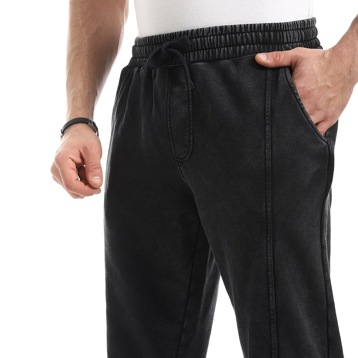Men Vintage Joggers - Red Cotton