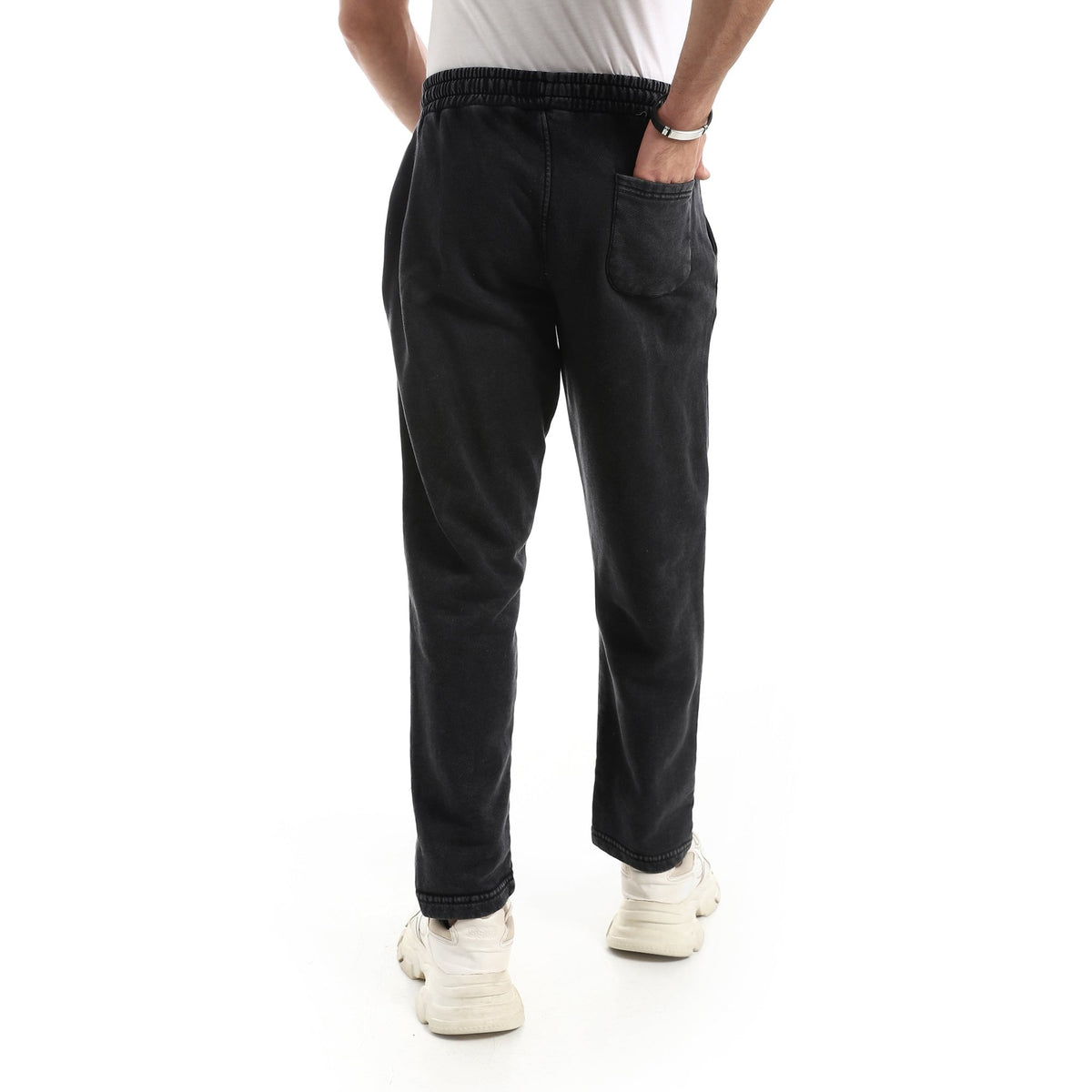 Men Vintage Joggers - Red Cotton