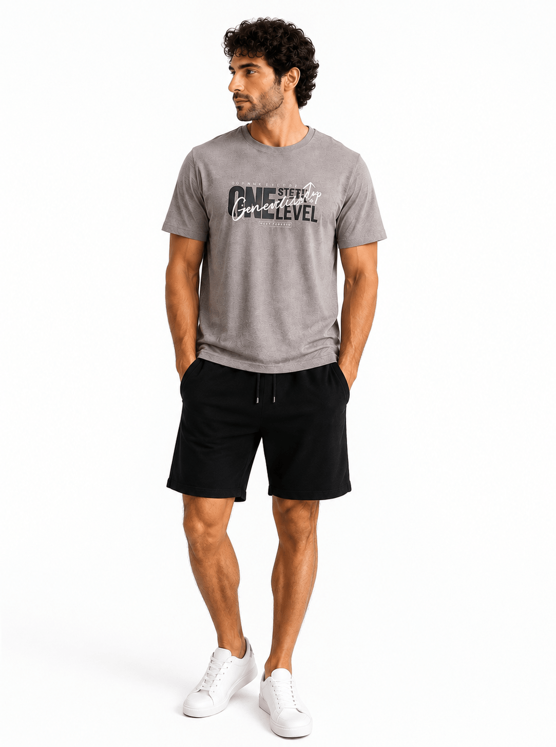 Men's 2-Piece Summer Loungewear Set - Red Cotton