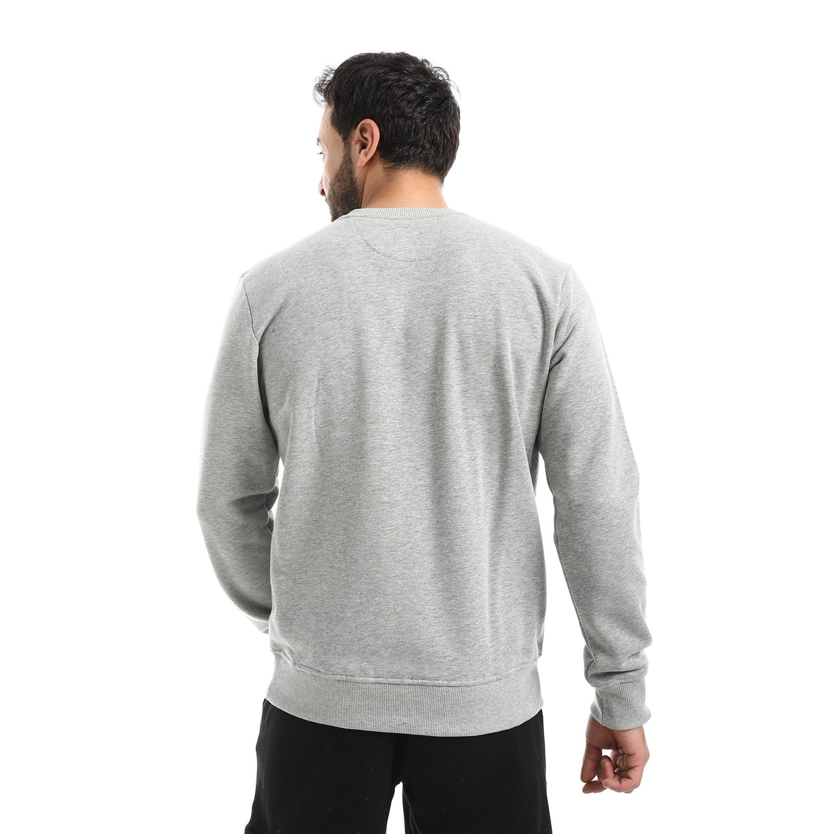 Men’s Casual Crewneck Sweatshirt - Red Cotton