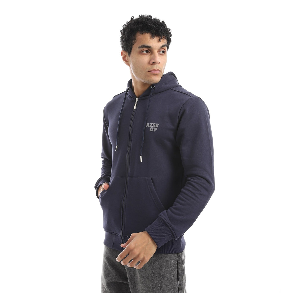 Men’s Full Zip Sweatshirt Red Cotoon - Red Cotton