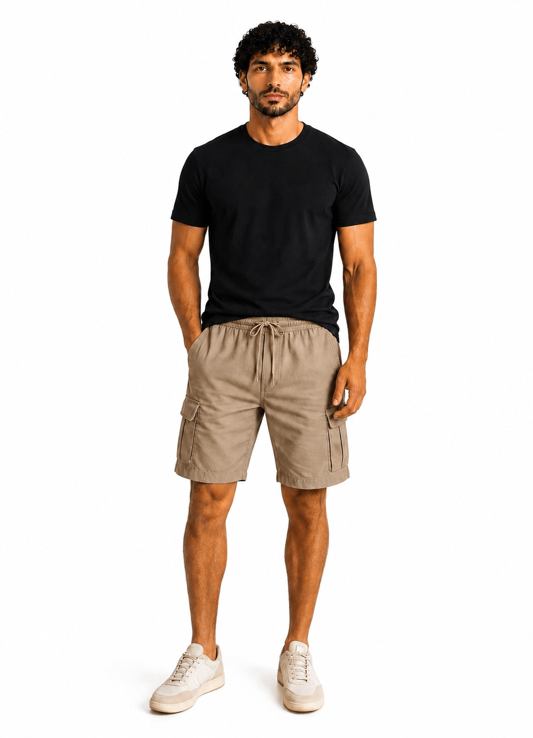 Men’s Germandai Cargo Shorts - Red Cotton