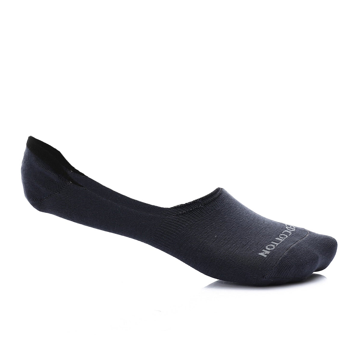 Men's No Show Socks - Dark Grey - Red Cotton