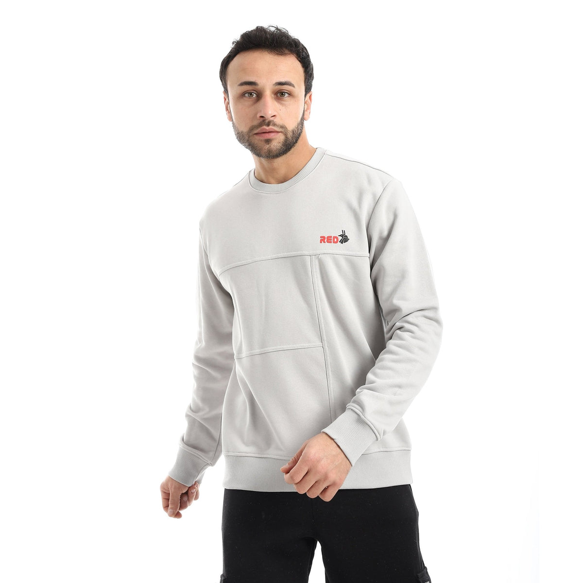 Men’s Premium Crewneck Sweatshirt - Red Cotton