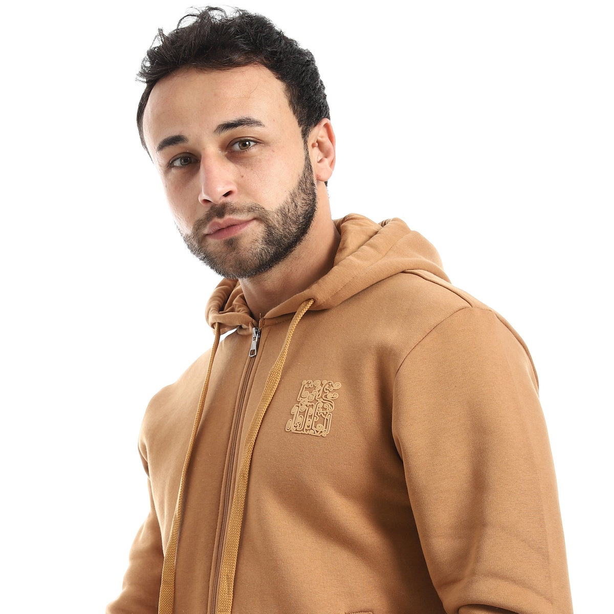 Men's Premium Full-Zip Hoodie - Red Cotton