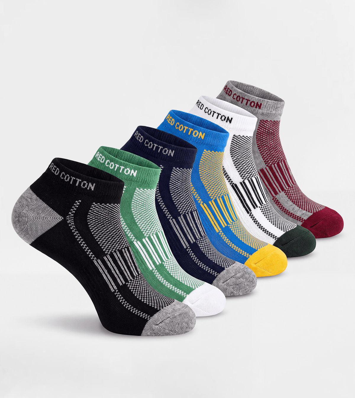 Men's Sock Set ( 6 Pairs) - Red Cotton