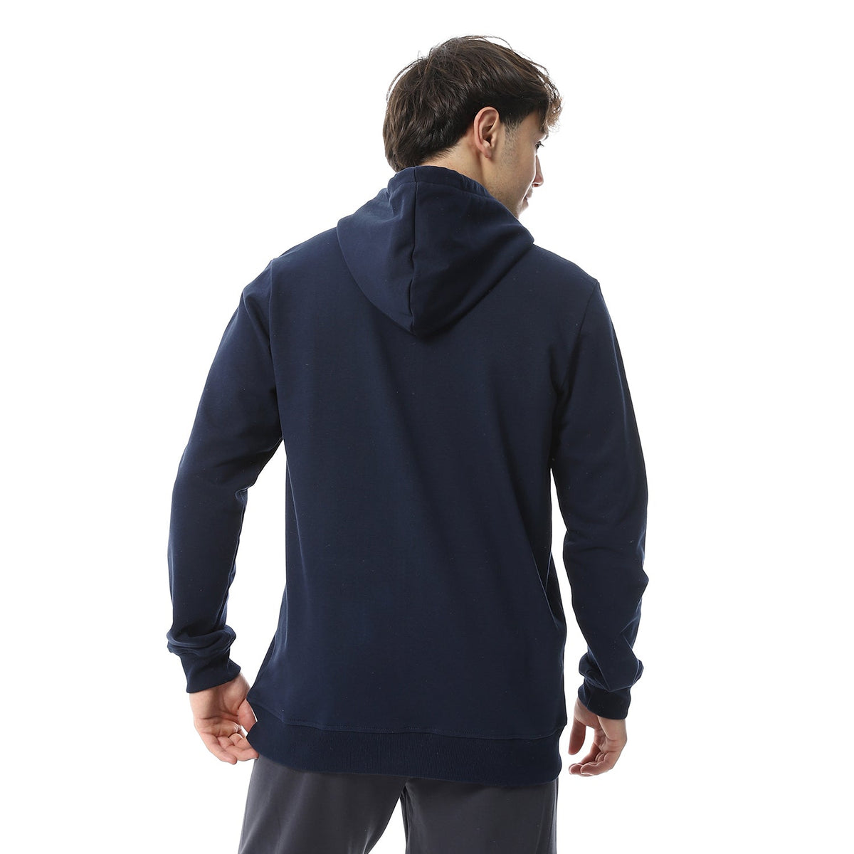 Red Cotton Sweatshirt With Printed - Navy - Red Cotton