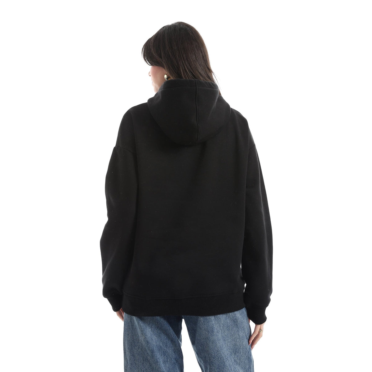 Relax Fit Hooded Basic Thick Sweatshirt - Red Cotton