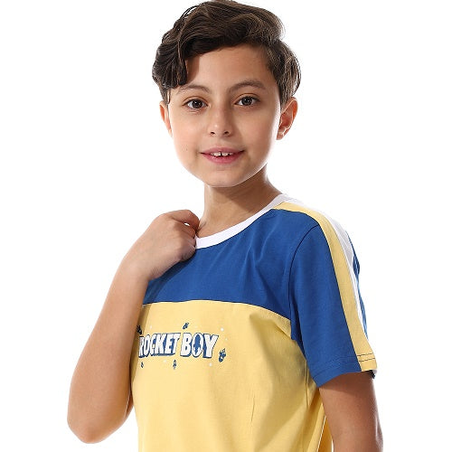 بيجامة صيفي أولادي - أصفر