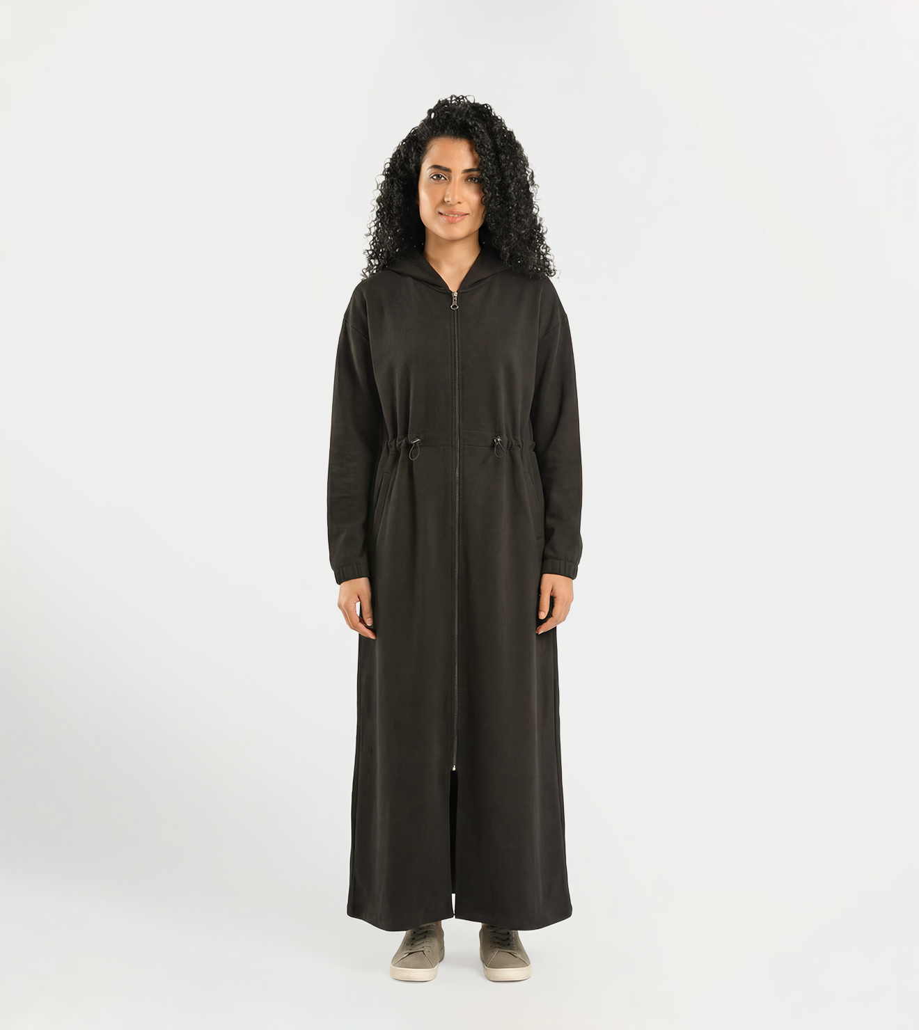 Women Hooded Maxi Abaya Coat