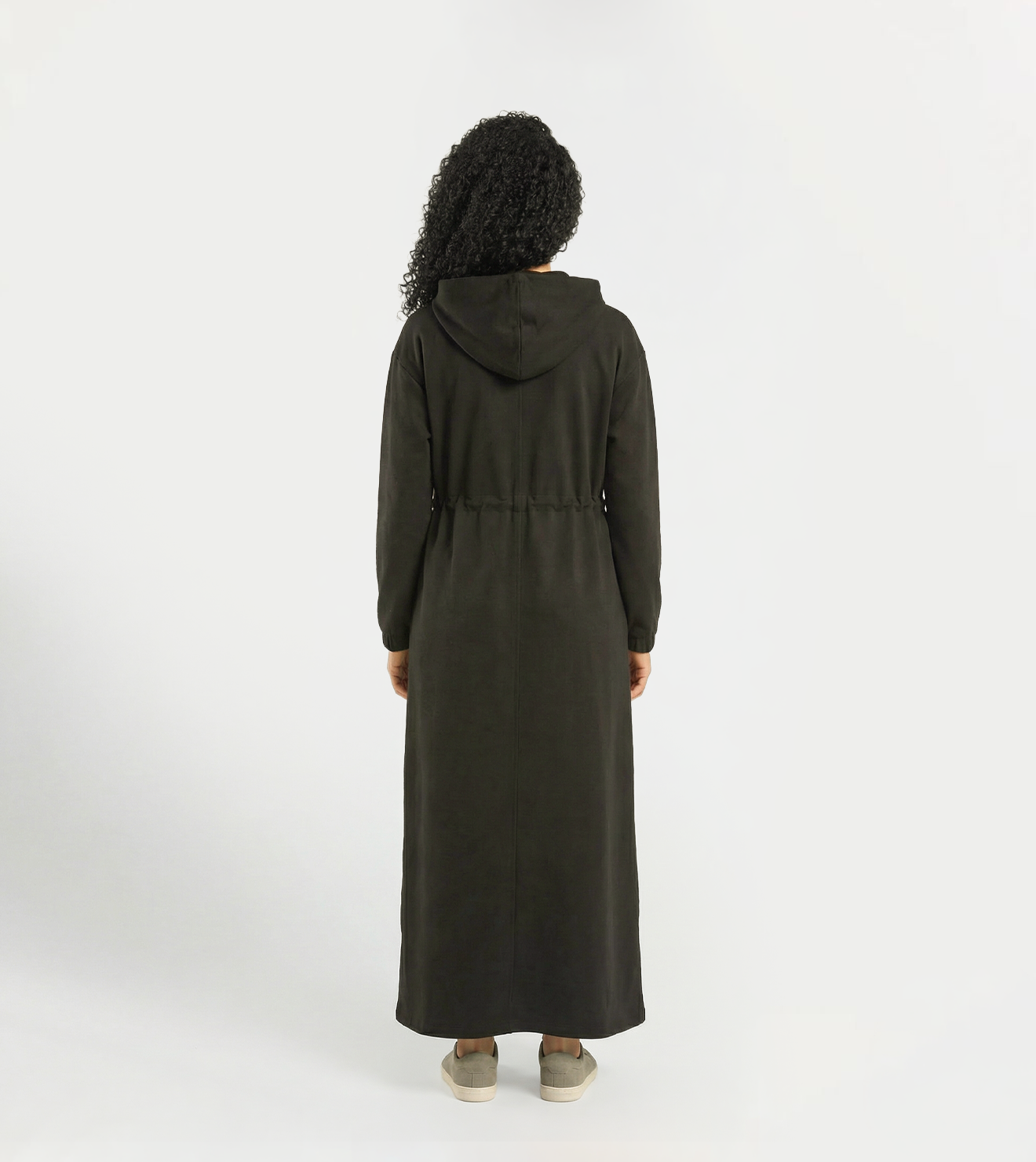 Women Hooded Maxi Abaya Coat