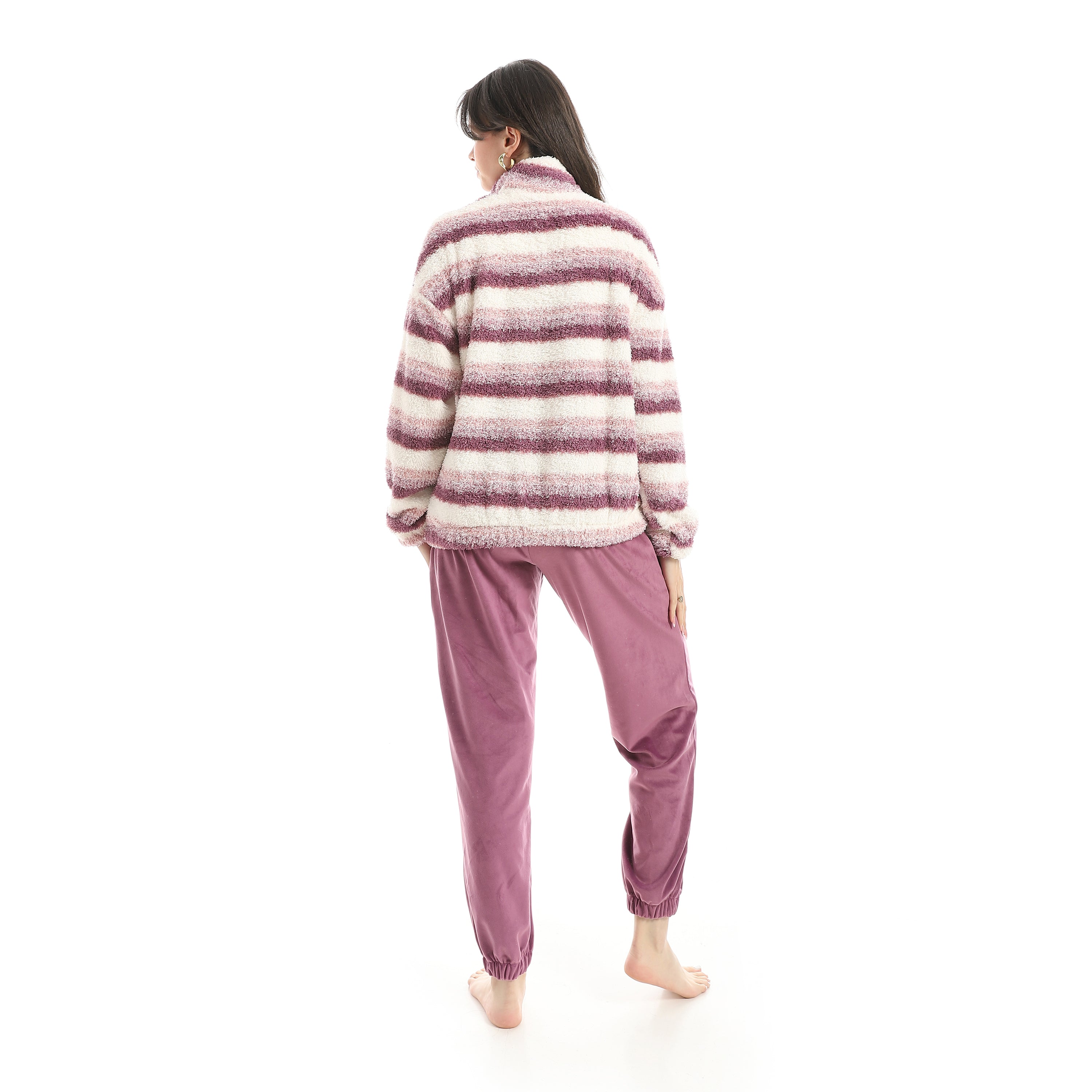 Women’s 2-Piece Pajama Set Red Cotton