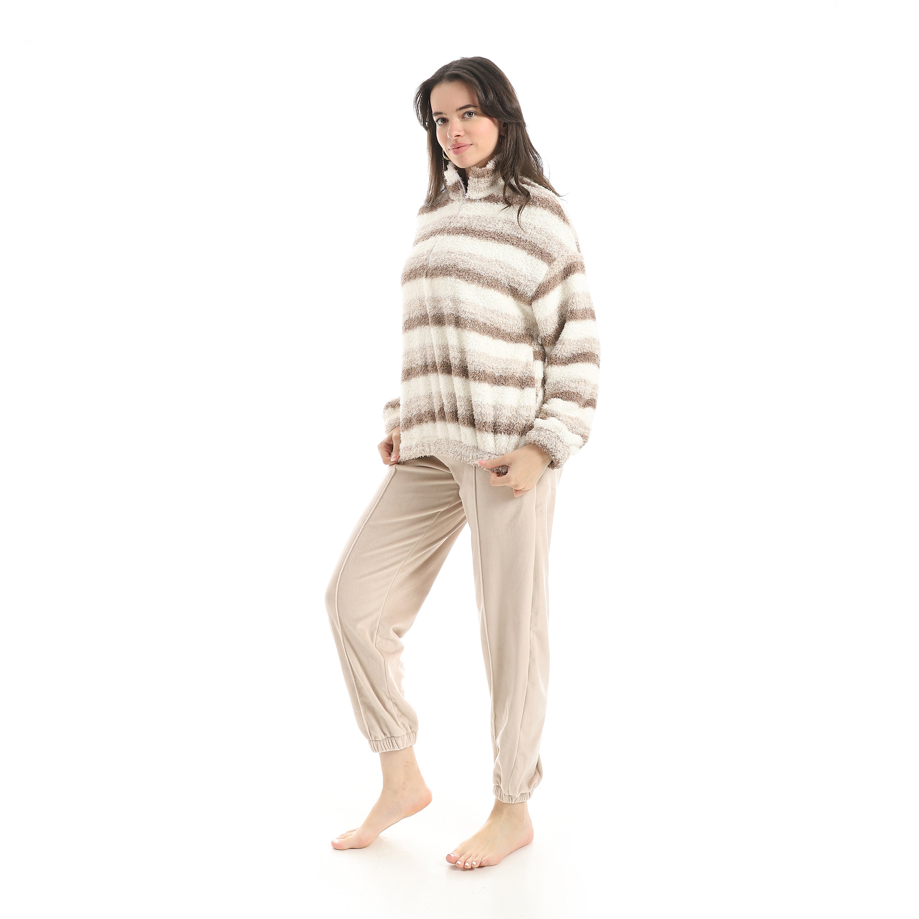 Women’s 2-Piece Pajama Set Red Cotton