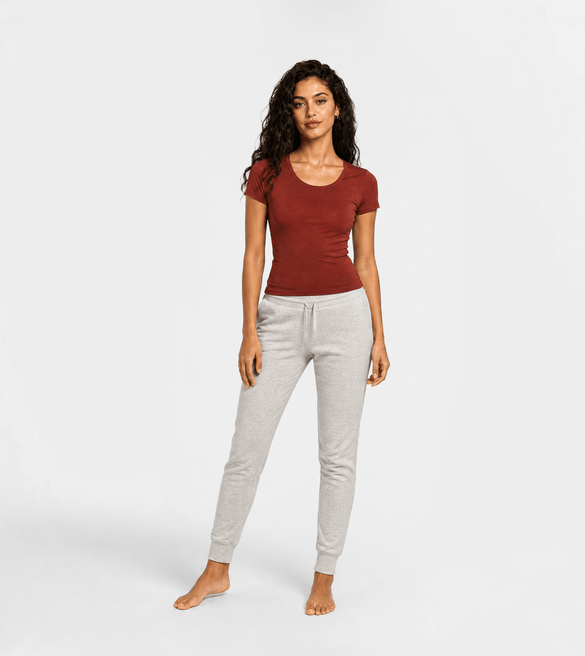 Women’s Basic Burgundy T-Shirt - Red Cotton