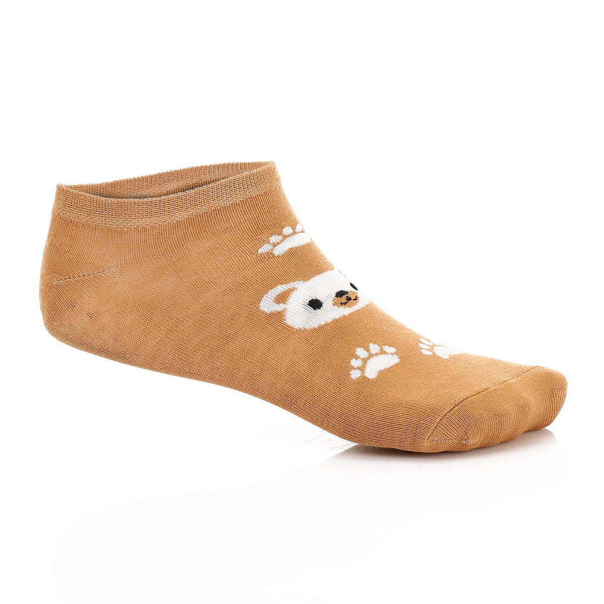 Women's No Show Socks - Cacao - Red Cotton