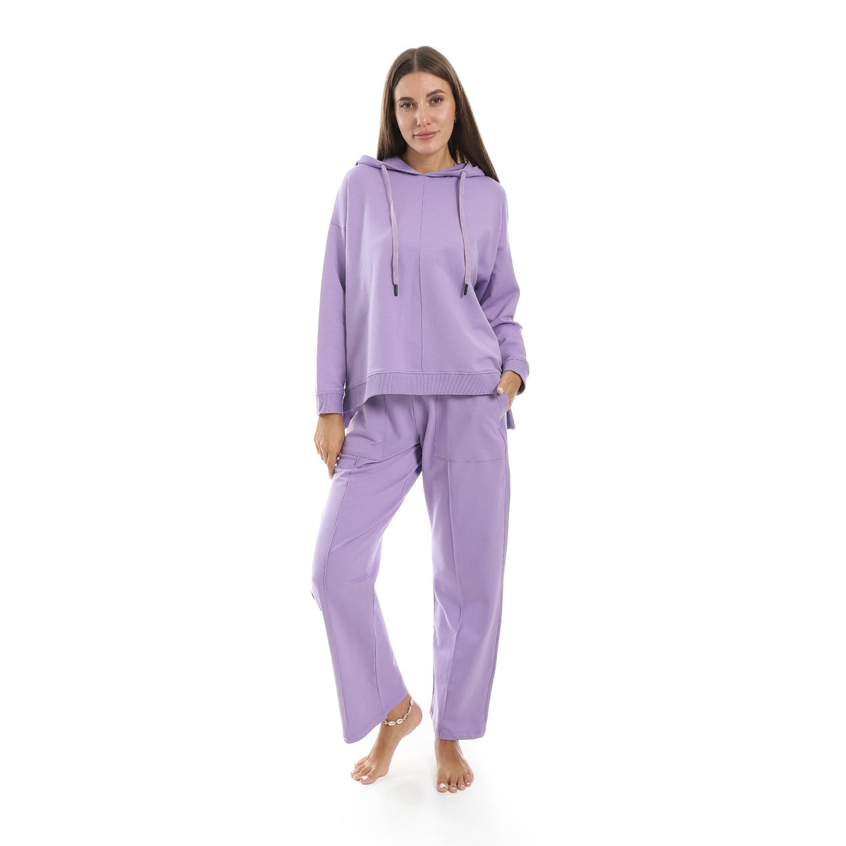 Women's Summer Active Pajama set - Purple - Red Cotton