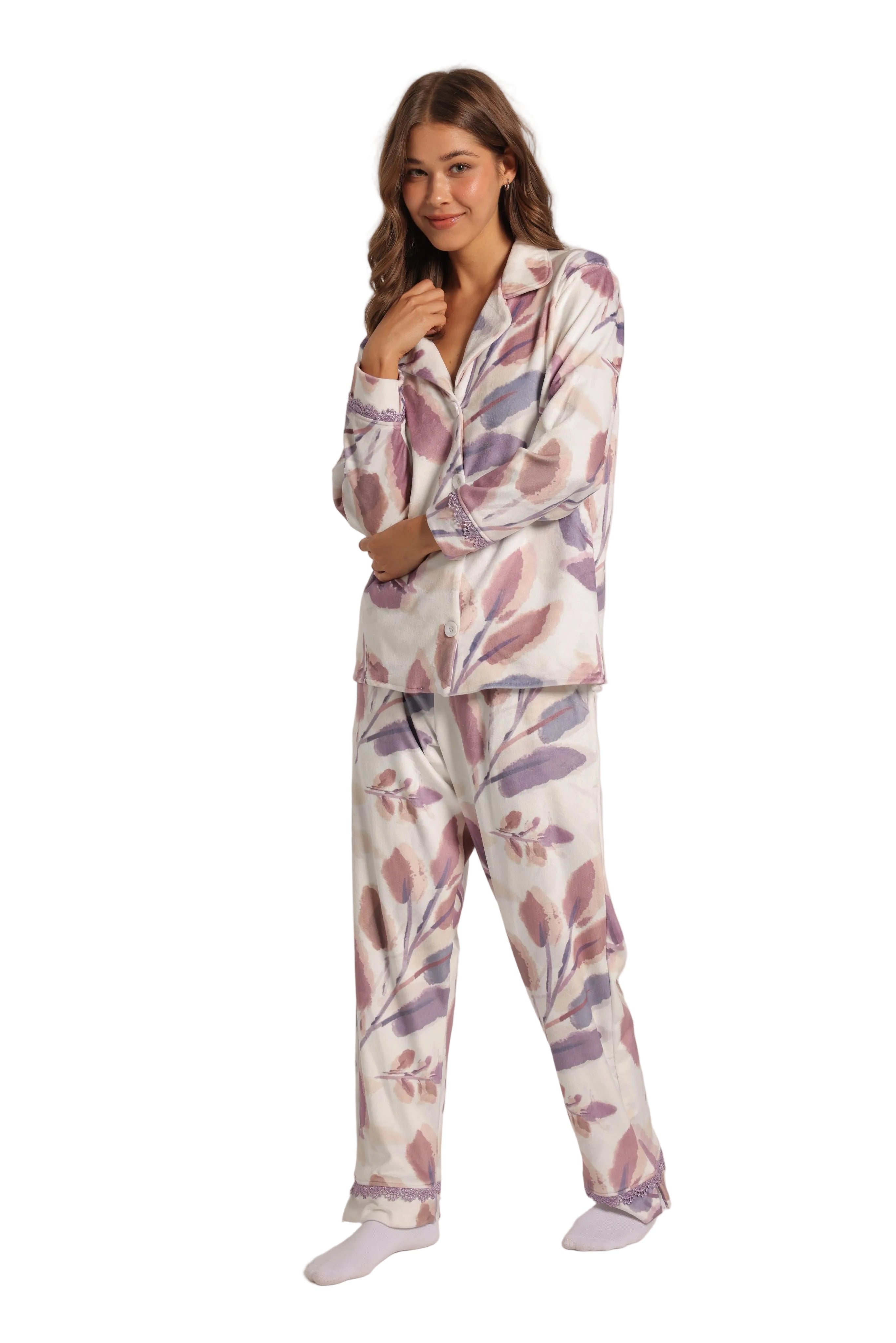 Soft Printed Pajama Set  Relaxed Fit