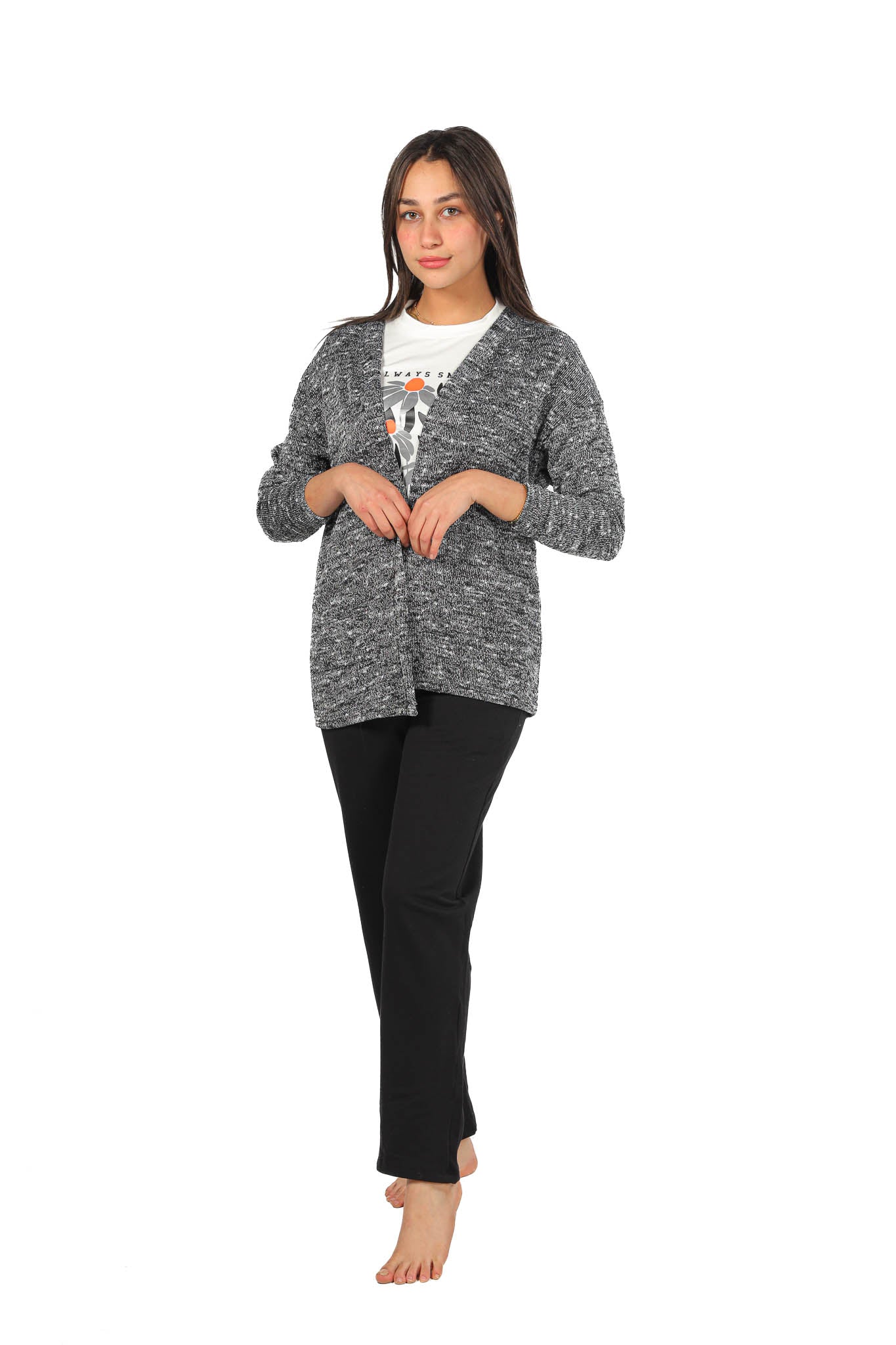 Women's 3-piece pajamas -Black