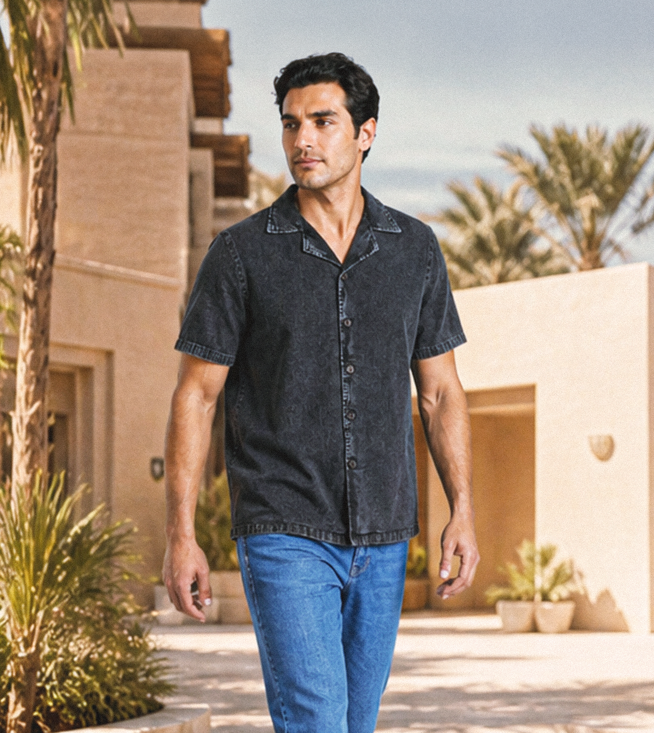 Men’s Black Linen Shirt – Elegant Casual Style